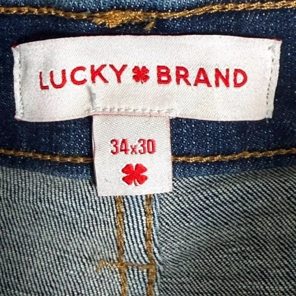Lucky Brand 223 Straight Leg Dark Wash Blue Denim Jeans‎ Mens 34x28 Actual